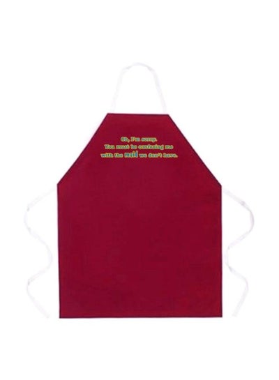 Buy Printed Apron Red/Green 18x13x0.5inch in Egypt