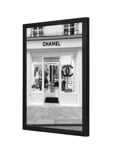 Buy Chanel Home Wooden Frame Wall Art Painting Black/White 33x43centimeter in Saudi Arabia