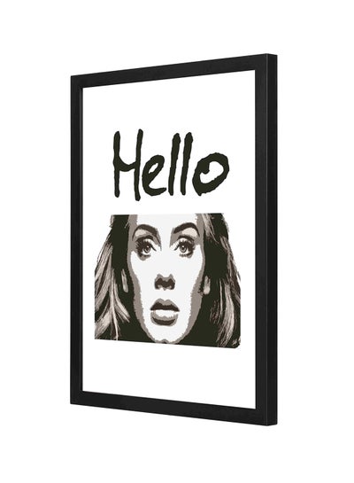 Buy Wooden Frame Hello Adeel Wall Art Black 33x43cm in Saudi Arabia