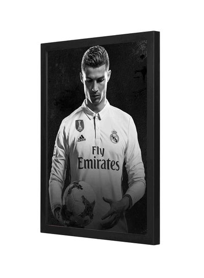 Buy Ronaldo Wooden Frame Wall Art Multicolour 33 x 43centimeter in Saudi Arabia