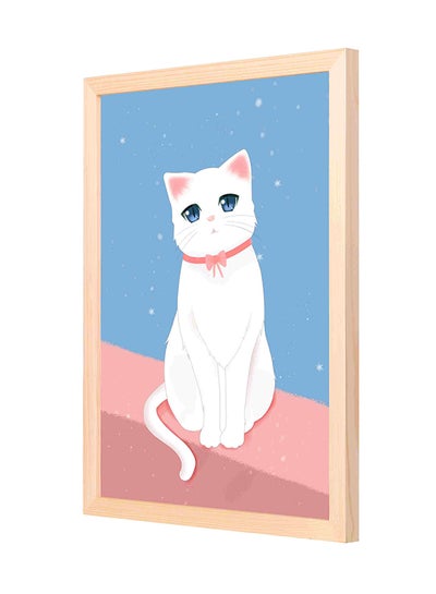 Buy Wooden Frame Cute Pet Wall Art Multicolour 33x43cm in Saudi Arabia