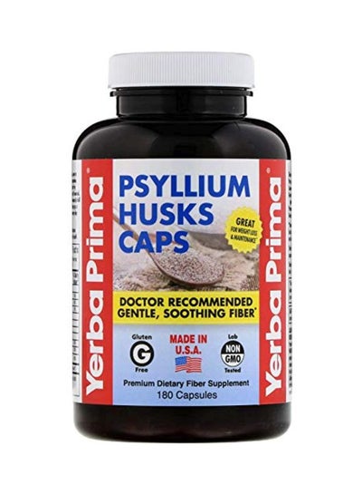 Buy Psyllium Husks Caps Dietary Supplement 625mg - 180 Capsules in UAE