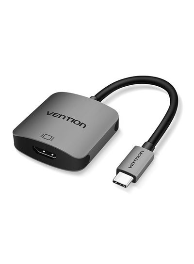 Buy Type C To HDMI Converter With PD Charging 0.15 meter For Mobile Phones And MacBook Laptop Grey in Saudi Arabia