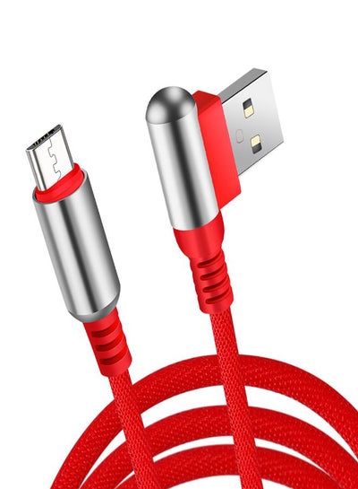 Buy Micro USB Data Sync And Charging Cable Red/Silver in UAE