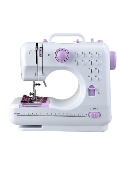 اشتري 12 Stitches Multifunction Mini Sewing Machine FHSM-505 White في السعودية