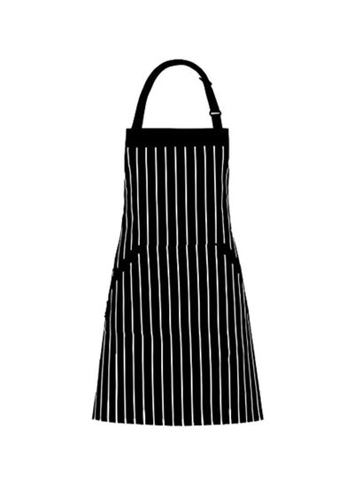 اشتري Adjustable Neck Strap Apron أسود/أبيض في السعودية