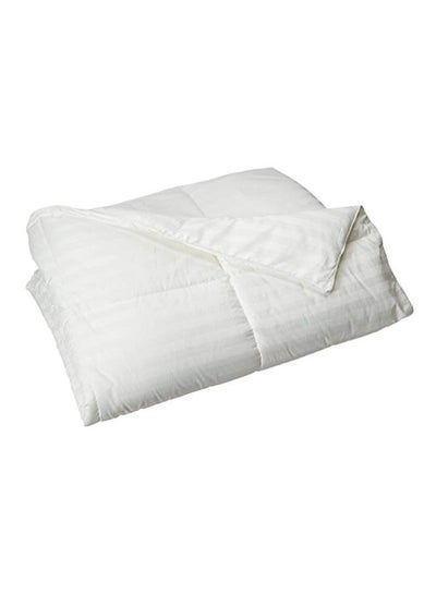 Buy Damask Down Alternative Comforter cotton White Twin in UAE