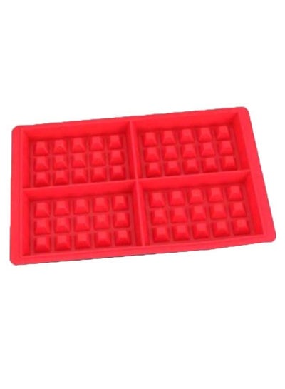 Buy 4-Cavity Waffle Shaped Cake Decorating Mould Multicolour in Egypt