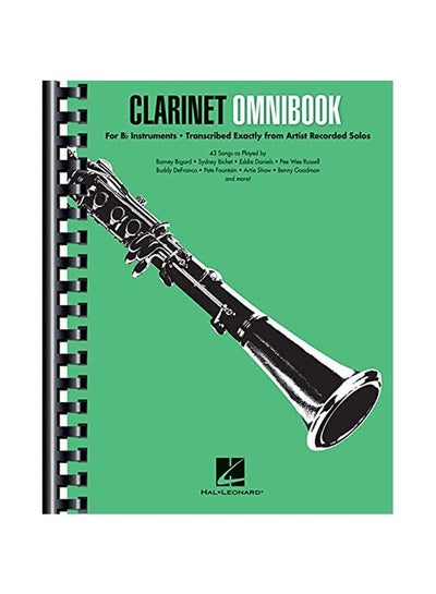 اشتري Clarinet Omnibook For B-Flat Instruments: Transcribed Exactly From Artist Recorded Solos Paperback في الامارات