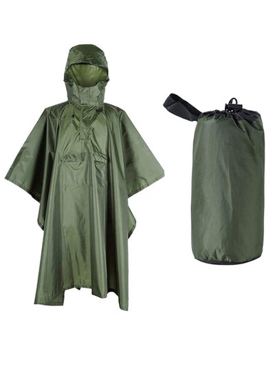 اشتري Waterproof Reflective Stripe Hooded Rainwear Poncho With Bag 140 x 195سنتيمتر في الامارات