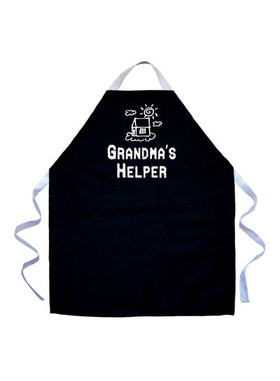 Buy Grandma's Helper Printed Adjustable Apron Black 34x27inch in Egypt