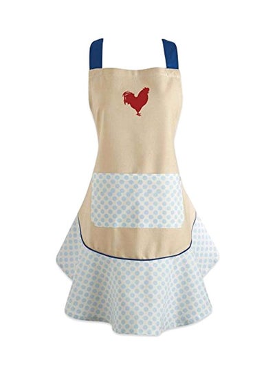 Buy Ruffle Kitchen Apron With Pocket Red Rooster 28.5x26inch in Egypt