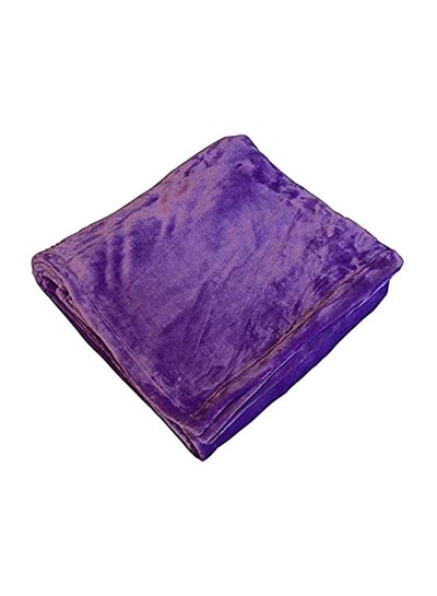 Buy Polyester Fleece Throw Blanket polyester Purple 50x70inch in UAE