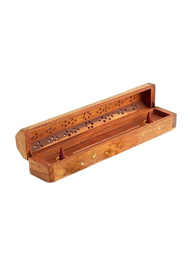 Buy Wooden Incense Burner Brown 12inch in UAE