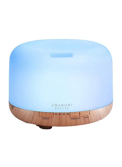 Buy 5-In-1 Essential Oil Diffuser Blue/Beige 6.6x4.76inch in UAE