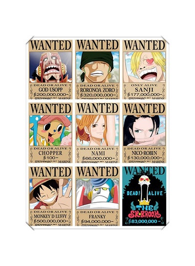 Buy 9-Piece Wanted Anime Wall Sticker Set Multicolour 42 x 39centimeter in UAE