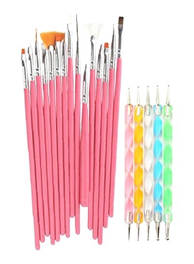 اشتري Pack Of 20 Dotting Pen Professional Nail Art Tools Multicolour في مصر