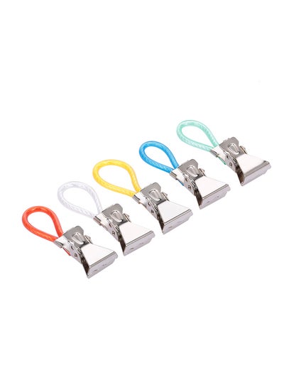 اشتري 5-Piece Towel Clips متعدد الألوان 13.50x1سنتيمتر في السعودية