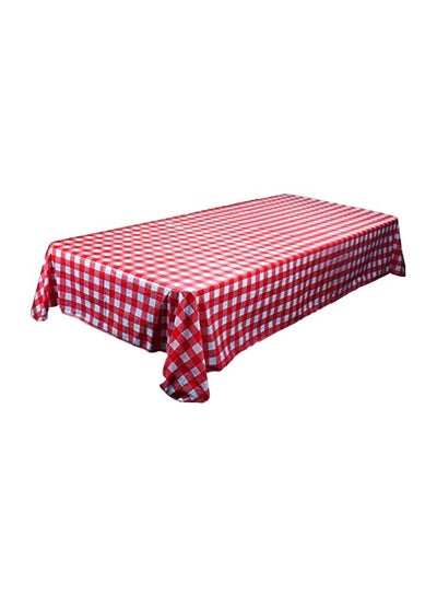 Buy Vinyl Table Cloth Red/White 70x0.1x52inch in UAE