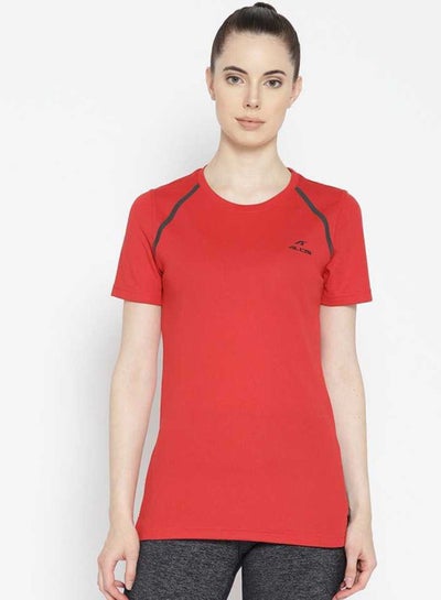 Buy Round Neck T-Shirt Red in UAE