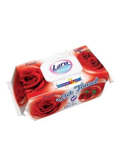 Buy Rose Wet Wipes, Count 120 White in Egypt