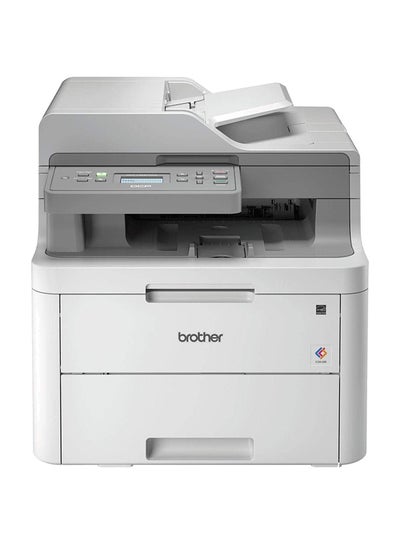 اشتري Wireless All in One Printer, DCP-L3551CDW, with Advanced LED Color Laser Print, Duplex & Mobile Printing, Network Connectivity, High Yield Ink Toner White/Grey في الامارات