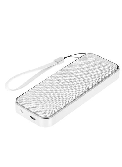 Buy Ultra Slim Rectangular Bluetooth Speaker White/Silver in Saudi Arabia