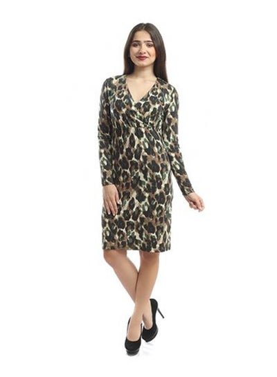 Buy Tiger Long Sleeve Midi Dress Multicolour in Egypt