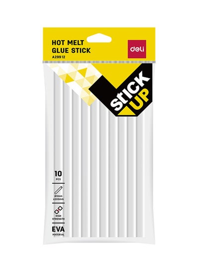 Buy 10-Piece Hot Melt Thick Glue Stick,  11mm Clear in UAE