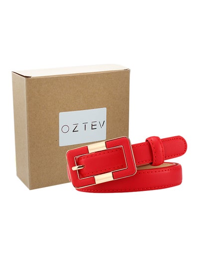 Buy Sober Leather Belt Red in UAE