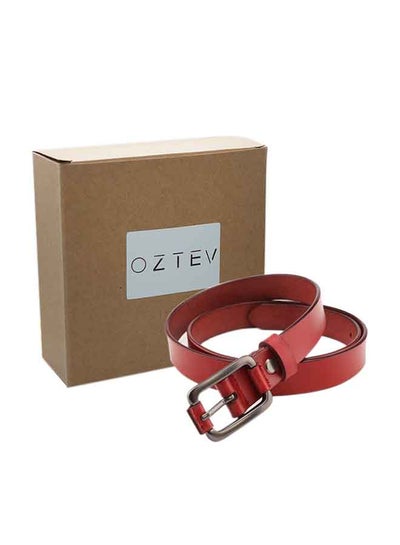 Buy Sober Leather Belt Red in UAE