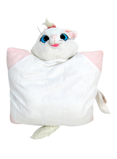 Buy Marie Cat Design  Cushion Polyester White 35x35cm in UAE