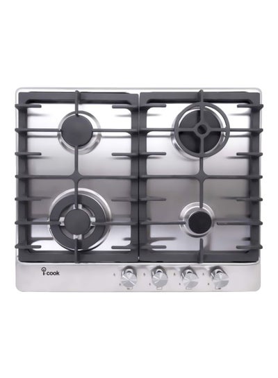 Buy 4 Burners Gas Built-In Hob BH5060S-8-IS Silver/Black in Egypt