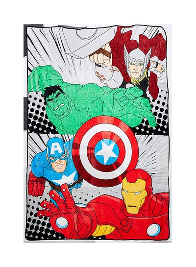 Buy Avengers Design  Flannel Blanket Polyester Multicolour 160x220cm in UAE