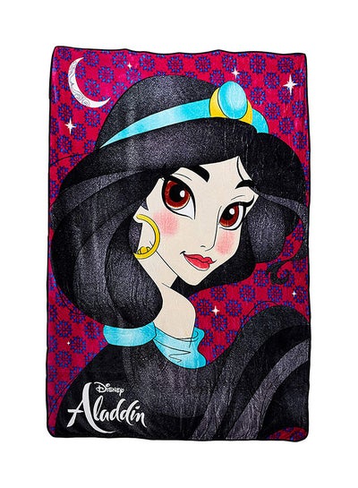 Buy Princess Jasmine Design  Flannel Blanket Polyester Multicolour 160x220centimeter in UAE