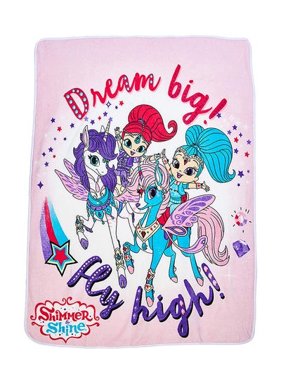 Buy Shimmer And Shine  Design Coral Fleece Blanket Polyester Multicolour 120x140cm in UAE