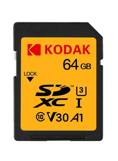 اشتري بطاقة ذاكرة UHS-I V30 SDXC SD 64غيغابايت أصفر/أسود في السعودية