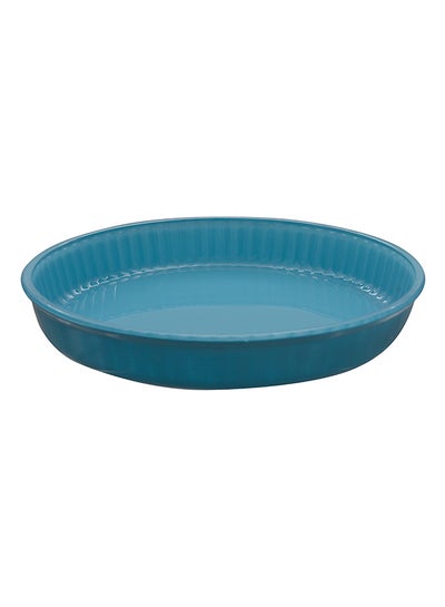 Buy Round Pizza Platter Blue 31centimeter in UAE