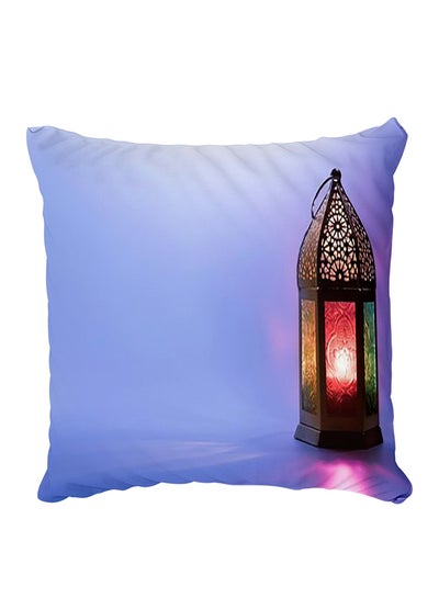 Buy Decorative Printed Pillow Cover Blue in Egypt