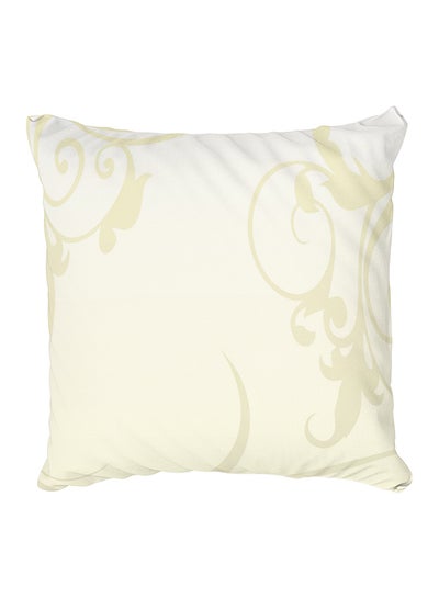 Buy Decorative Printed Pillow Cover White in Egypt