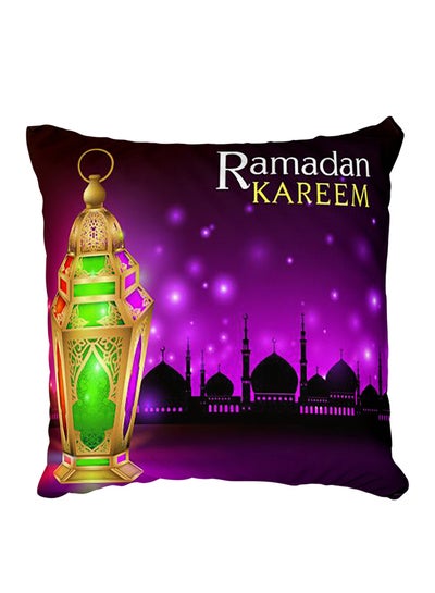 Buy Decorative Printed Pillow Cover Purple in Egypt