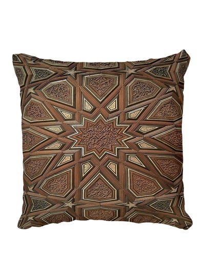 Buy Decorative Printed Pillow Cover Brown in Egypt