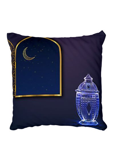 Buy Decorative Printed Pillow Cover Blue in Egypt