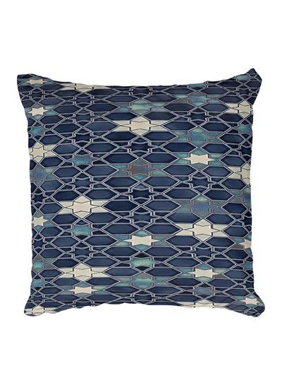 Buy Decorative Printed Pillow Cover Blue in Egypt