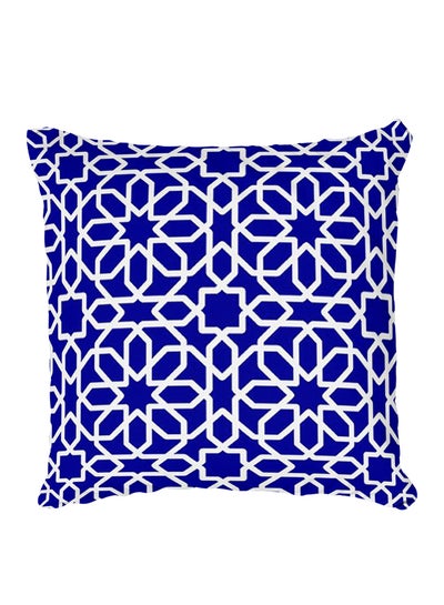 Buy Decorative Printed Pillow Cover Blue/White in Egypt