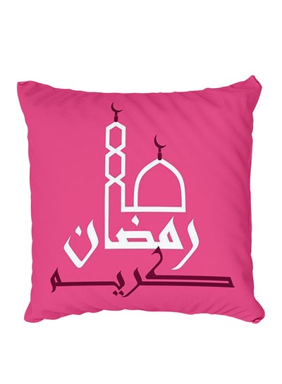 Buy Decorative Printed Pillow Cover Pink in Egypt