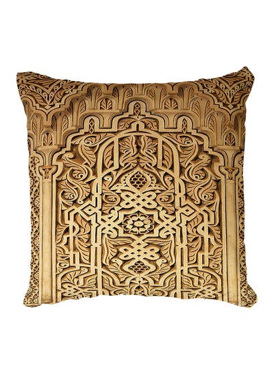 Buy Decorative Printed Pillow Cover Brown in Egypt