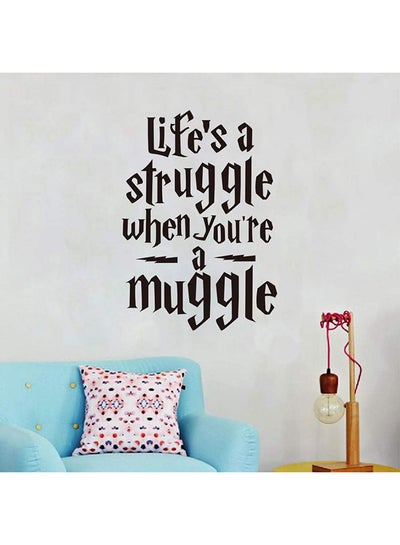 Buy Harry Potter Quotes Wall Decal Black 70x60centimeter in UAE