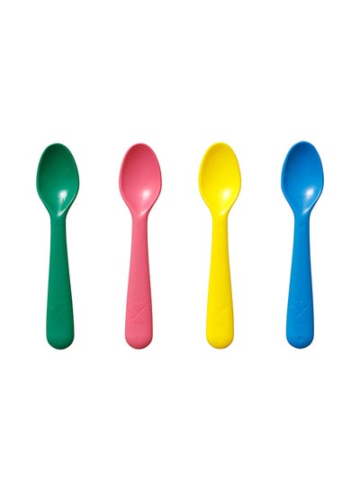 Buy 4-Piece Spoon Set Multicolour 16cm in Saudi Arabia