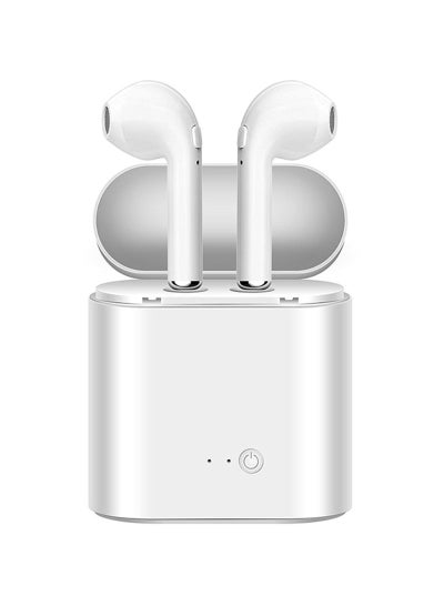 Buy i7S Twins Mini Bluetooth In-Ear Earphones With Charging Box White in UAE